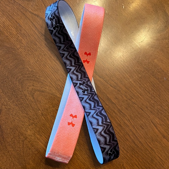 💥2 Under Armour headbands black and orange - Picture 1 of 9